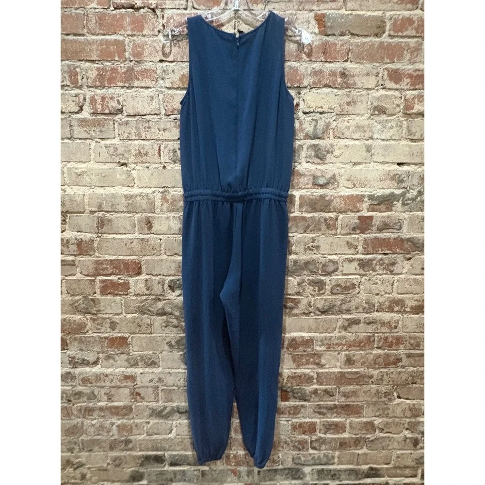 Cabi #303 French Navy Sleeveless Jogger Jumpsuit Blue XS
